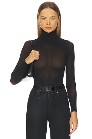 Ballet Sheer Turtleneck Bodysuit Commando