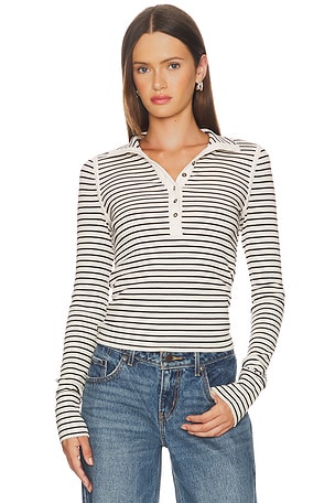 x We The Free Lake Henley Stripe In Tea Combo Free People
