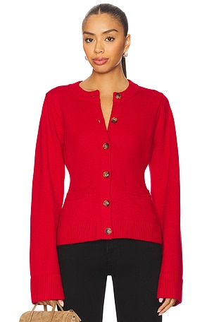 Button Front Knit Cardigan Good American