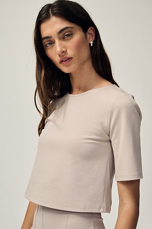 Ponte Knit Short Sleeve Top Ripley Rader