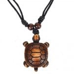 Faux Yak Bone Sea Turtle Necklace