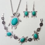 Island Turtle Pendant Necklace Earring Bracelet